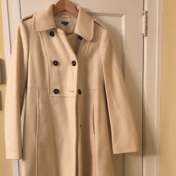 winter white wool trench coat